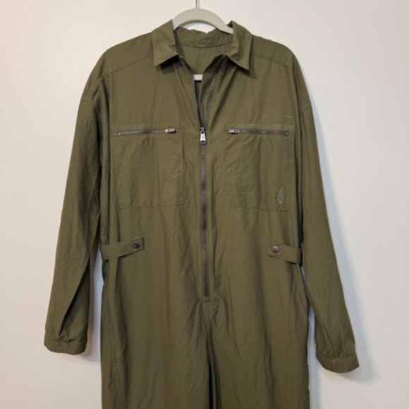 Free People Movement Mesmerize Me Utility Coveralls - Olive Green | Size S - Picture 3 of 12